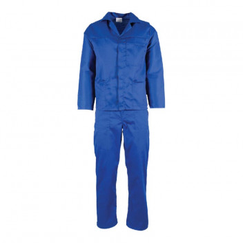 OVERALL CONTI SUIT POLY COTTON  ROYAL BLUE 2PIECE SIZE 40