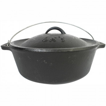 FLAT BOTTOM CAST IRON COOKING POT NO10