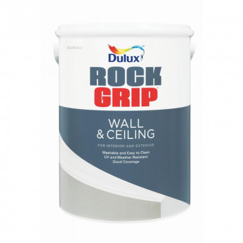 DULUX ROCKGRIP WHITE WALL AND CEILING PVA PAINT 5L