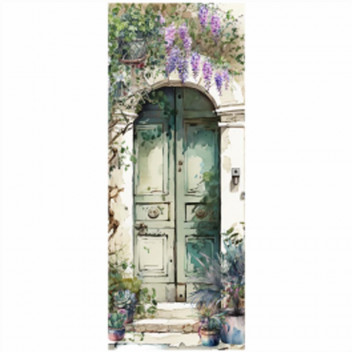 NON TEAR GREEN VINED VIEW DOOR SIZE DECO 815X2050MM