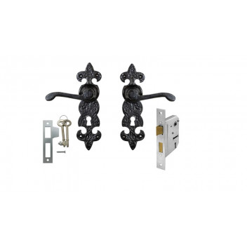 BOLTFIX FLUER LOCKSET BLACK SAMSON.