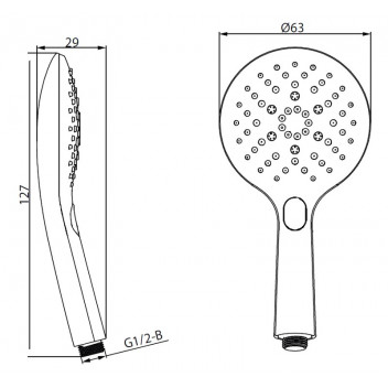 COBRA BREATHE CHROME 3 SPRAY ROUND HAND SHOWER