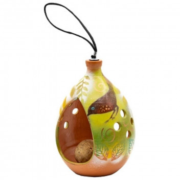 TERRACOTTA BARBET BIRD SEED FEEDER