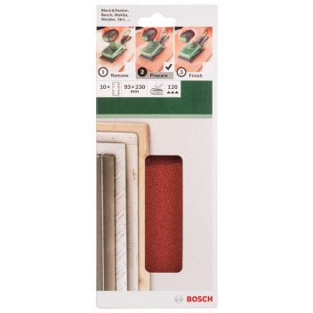 BOSCH SANDPAPER 8HOLE CLAMP 120G 10PP