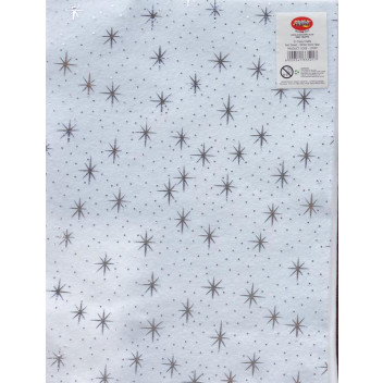 WHITE CRAFT FELT WITH SILVER STAR