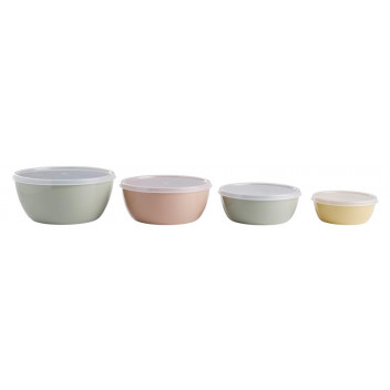 4 PIECE SET BOWL WITH LID