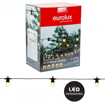 EUROLUX LED WARM WHITE PARTY 10 LIGHTS STRING LIGHT 3M