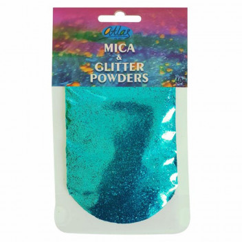 ATLAS RESIN MICA AND GLITTER TEAL POWDERS 40G
