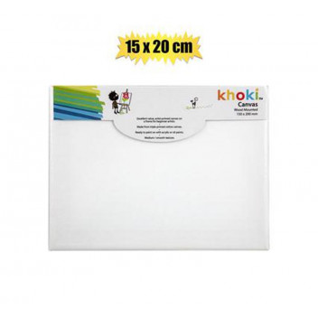 KHOKI ART AND CRAFT CANVAS WOOD MOUNTED WHITE A5 15X20CM