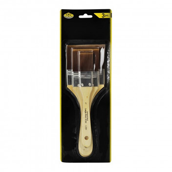 TAKLON 3 PIECE BROWN BRUSH SET