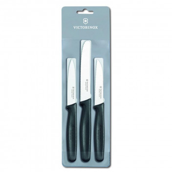 VICTORINOX KNIFE PARING SET BLACK 3PIECE