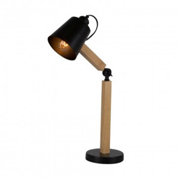 EUROLUX HESTON TABLE LAMP METAL & WOOD E27 60W