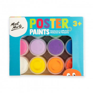 PAINT POSTER CRAFT MPST8002 WATER BASED WHA 120ML  12PIECE