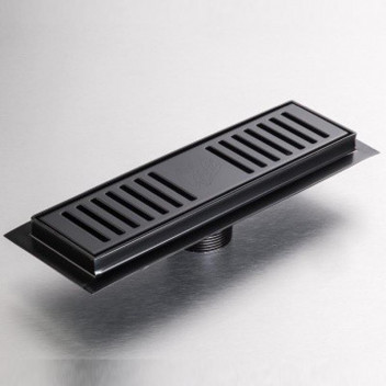GIO GRATE SHOWER CHANNEL STAINLESS STEEL MATT BLACK 250MM
