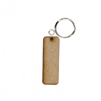KEYRING WOODEN RECTANGLE 2PIECE 3CM