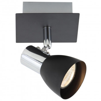 BRIGHTSTAR SPOT LIGHT BLACK POLISHED CHROME 1 LIGHT