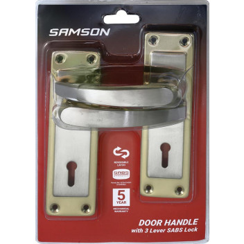 BOLTFIX LUCA SABS LOCKSET BRASS PLATED 6INCH SAMSON.
