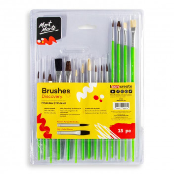 VARIOUS CRAFT KIDS BRUSHES SET 15 PIECE