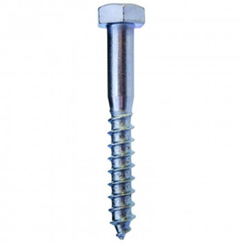 SAFETOP ZINC HEXAGON COACH SCREW 8X75MM 5PER PACK