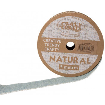 JUTE CRAFT RIBBON DENIM 25MMX5M