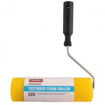 HAMILTONS TEXTURED FOAM PAINT ROLLER  225MM