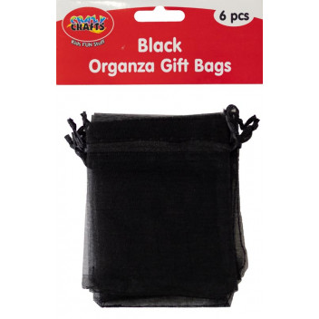 CRAFT ORGANZA GIFT BAG BLACK 8X10CM