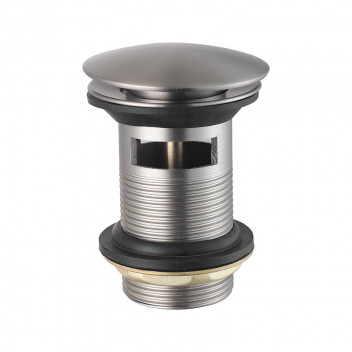 SATIN NICKEL POP UP BRASS WASTE BASIN 32MM