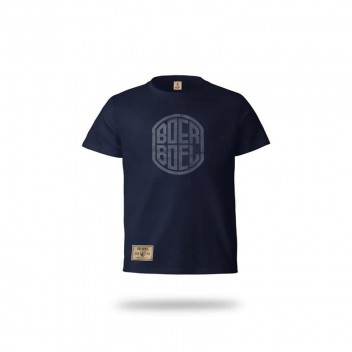 NAVY BEVEL PRINT KIDS T-SHIRT NO1-2