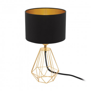 EUROLUX CARLTON 2 TABLE LAMP BLACK/GOLD 165MM