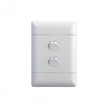 NEU WHITE LIGHT 2 LEVER AND 1 WAY SWITCH 50X100MM