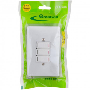 CABTREE CLASSIC SWITCH 3LEVER 1WAY 50X100MM