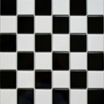 BLACK AND WHITE MOSAIC TILE