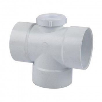 WHITE PVC JUNCTION INSPECTION EYE 90 DEGREE 40MM SABS
