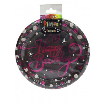 PLATE PARTY  PX2272   SPARKLING FIZZ PINK   8PP