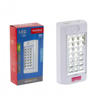 EUROLUX EMERGENCY RECHARGEABLE LED LIGHT 5W