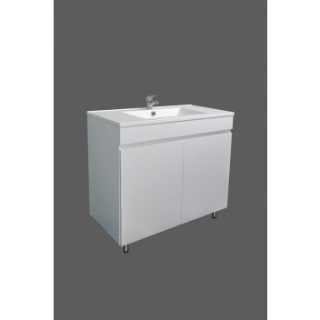 WHITE FREESTANDING ZAMBEZI CABINET WITH BASIN 900X460X440MM