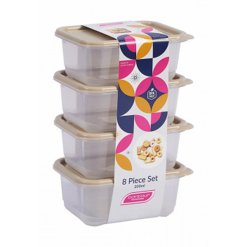 CONTOUR KALAHARI PLASTIC CONTAINER SET 4X200ML