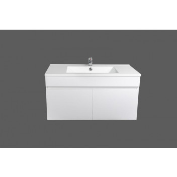 WHITE WALL HUNG ZAMBEZI CABINET WITH BASIN 900X460X440MM