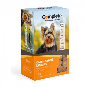 COMPLETE SMALL SNACK-A-CHEW ROAST LAMB DOG BISCUIT TREAT 1KG