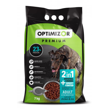 OPTIMIZOR PREMIUM DOG FOOD PLUS GRAVY COATED 7KG