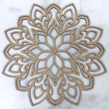 LARGE WOOD MANDALA KALEIDOSCOPE