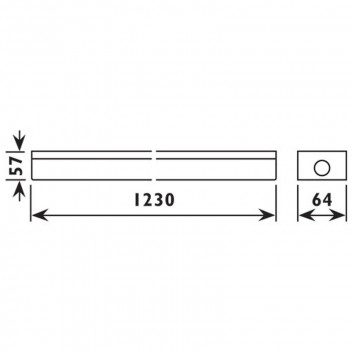 RADIANT 5FT CLOSED CHANNEL KKB15 SINGLE LED FITTING