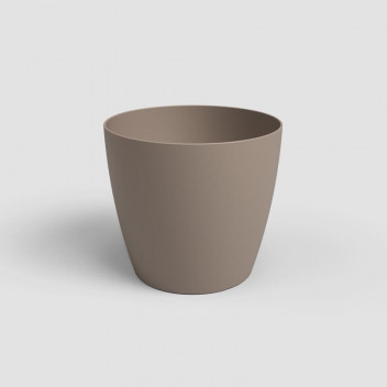 ARTEVASI SAN REMO MATTE TAUPE PLASTIC POT 14CM