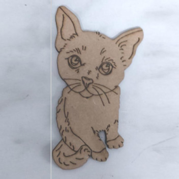LARGE WOOD CAT COBBIE