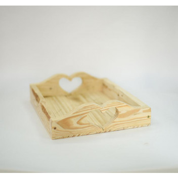 WOOD  38072  TRAY HEART PALLET 350X270
