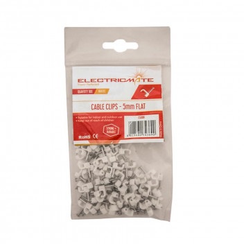 FLAT CABLE CLIP 5MM 100PIECE
