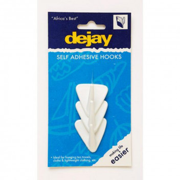 DEJAY ADHESIVE BATH HOOKS 3PP