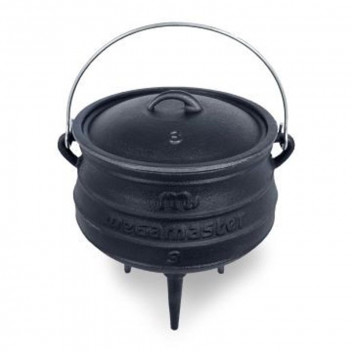 MEGAMASTER CAST IRON 3LEG COOKING POT NO.3 7.8LT