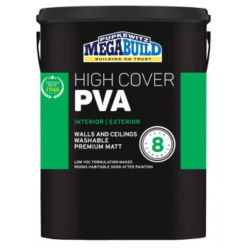 MEGAPAINT HIGH COVER MATT LATTE 8 YEAR PVA PAINT  5L