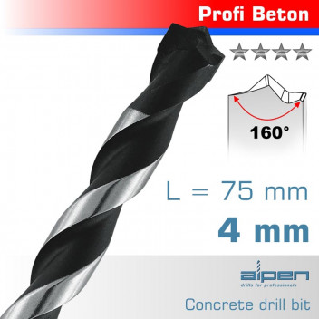 ALPEN CONCRETE PROFI BETON DRILL BIT 4MM